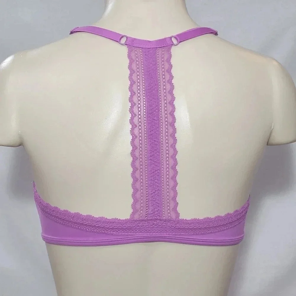 34C Xhilaration Front Close Lounge‎ Wire Free Bra Bralette Vivid Violet NWT